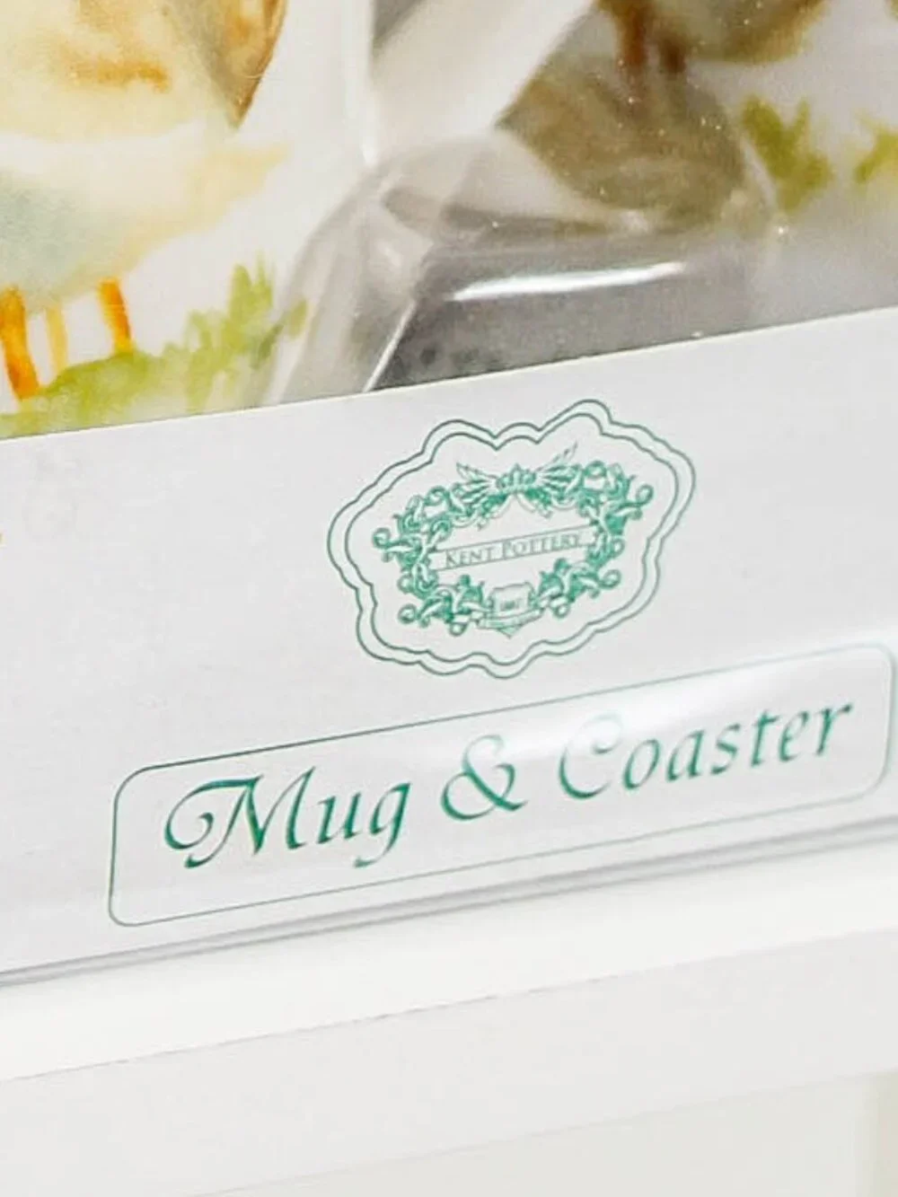 Kent Pottery Duck Mug & Coaster Set NIB Farmhouse Cottagecore Country